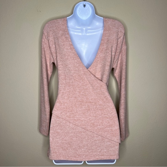 J CREW Pink Reversible V-Back Long-Sleeve Tunic - H9770 - Sz XXS - Picture 6 of 15